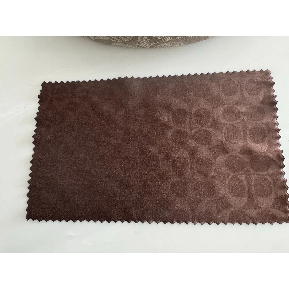 Coach Brown Signature Eyeglass Case Only Hard Shell Authentic w/Cleaning Cloth